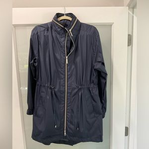 Discover Peach Navy Blue Vallon Anorak Hooded Drawstring Rain/Wind  Size Large